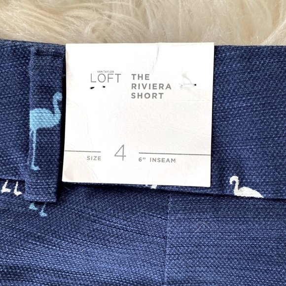 Ann Taylor Loft The Riviera Blue Flamingo Short - Picture 10 of 11